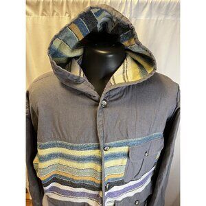Vintage 1990s PCH Blanket.Jacket Coat Men Large Pacific Coast Highway Hooded